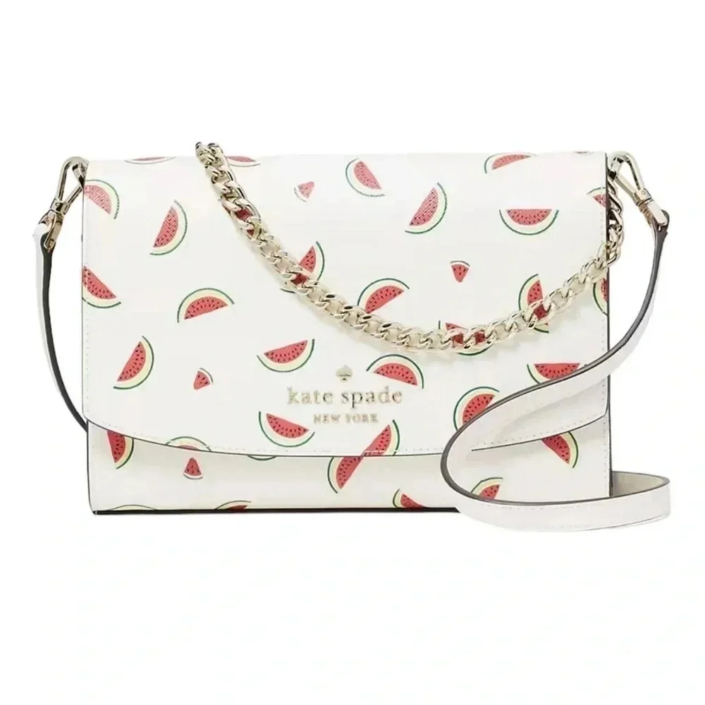 Kate Spade Staci Carson Convertible Watermelon Party Crossbody Cream Multi NWT